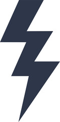 Thunder and bolt lighting flash icon. Electric power thunderbolt or dangerous sign. Lightning bolt icon in grey color.