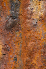 Metallic orange rust texture grunge abstract background