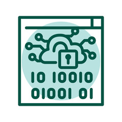 Open-source technology (code) line icon. Virtual money.