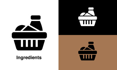 ingredients vector icon white background