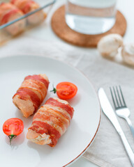 chicken rolls in bacon