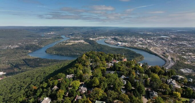 High On Top of Lookout Mountain Looking out at the Cumberland River and Chattanooga Tennessee