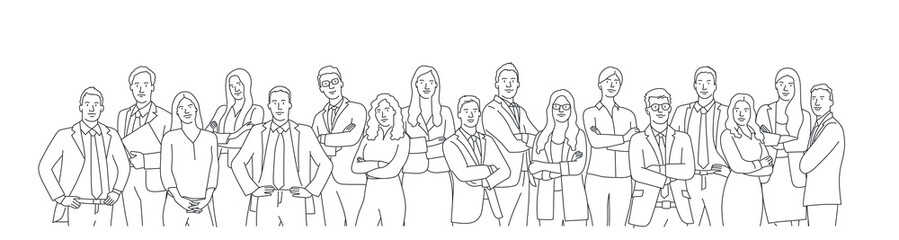 Crowd of businesspeople. Teamwork.