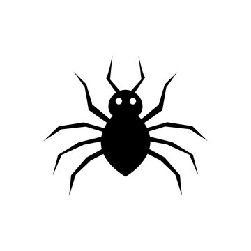 linear of Spider isolated on white background. Vector illustration.	
