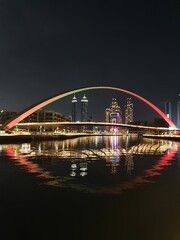 Obraz na płótnie Canvas Night time of Dubai downtown 