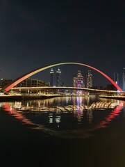 Night time of Dubai downtown 