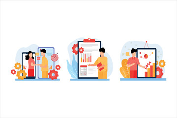 Business Flat Bundle Design Illustration