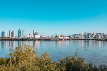 Fototapeta premium Scenery around the Han River in Seoul.