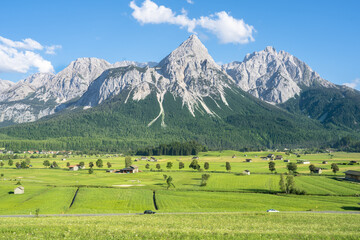 Zugspitze massif in Bavaria, Germany