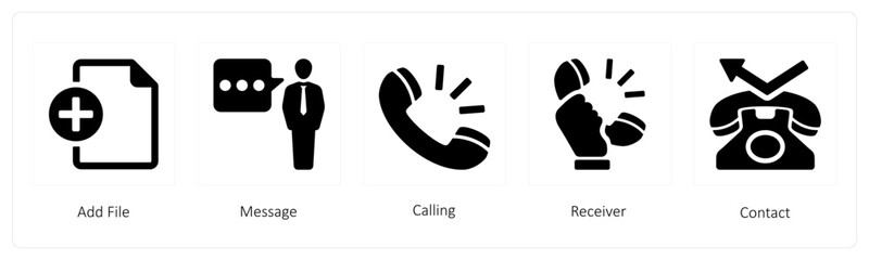 add file, message, calling