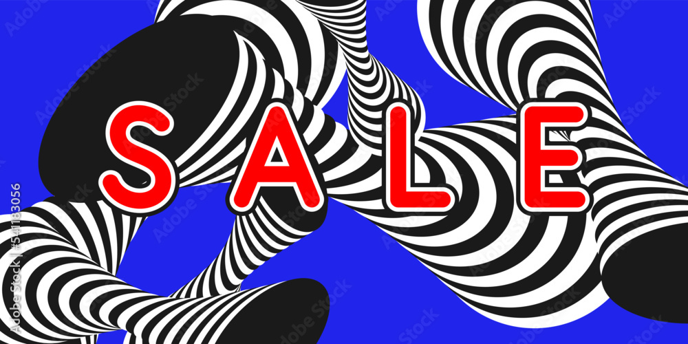 Poster abstract vector poster with line shapes in a modern style on the background.