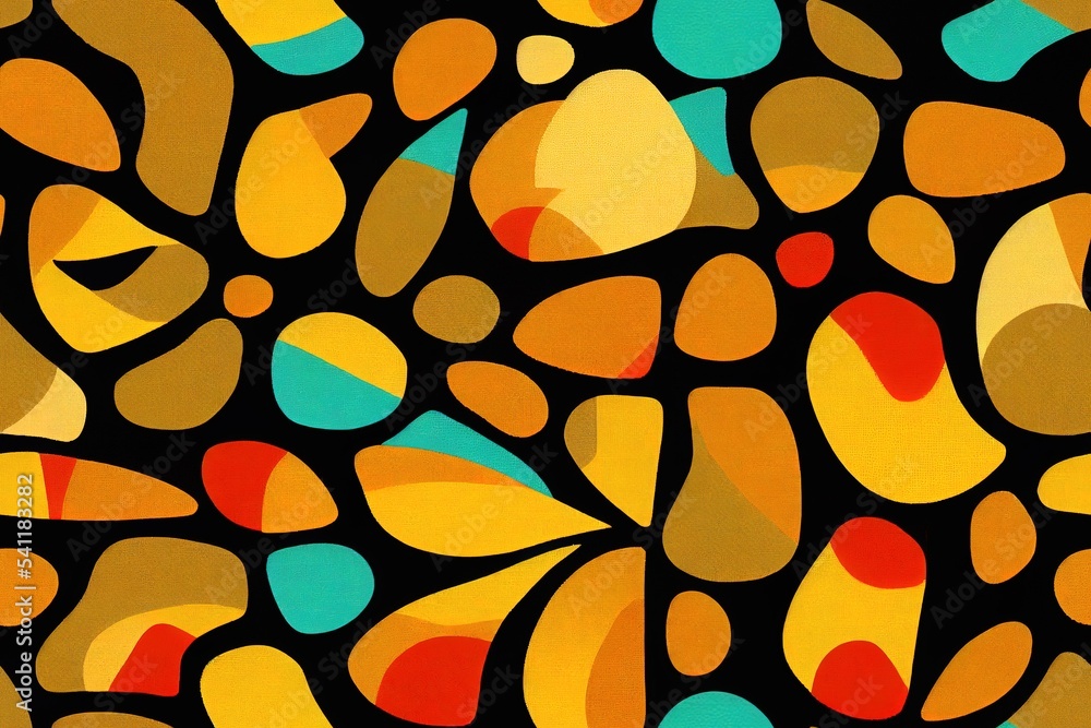 Poster abstract colorful, leopard pattern textile pattern