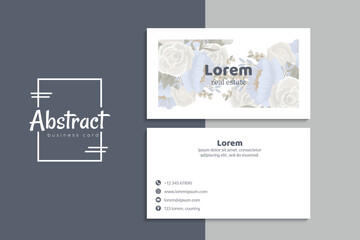 Floral style business card template vector