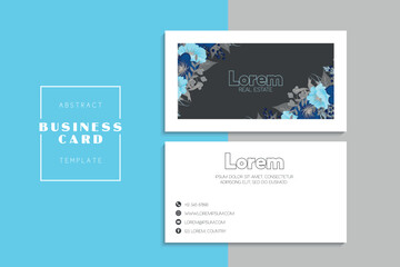 Floral style business card template vector