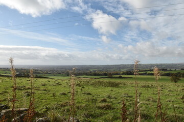 Fototapeta na wymiar Countryside views with rural farmland and open fields. Taken in Bury Lancashire England. 
