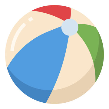 Beach Ball Flat Icon