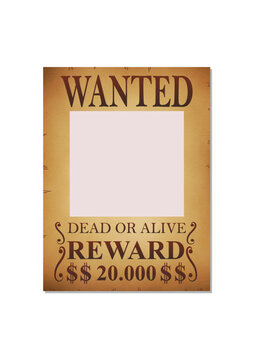 Vintage wanted poster template. Mockup poster