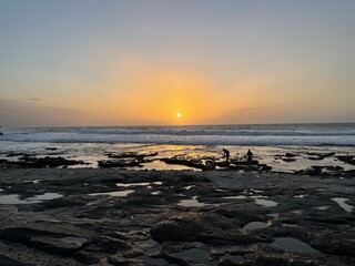 sunset on the beach