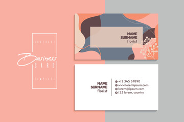 Vector abstract creative business cards (set template)