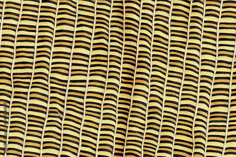 Poster jute and linen texture pattern in pastel natural tones in checkered vertical and horizontal stripes 