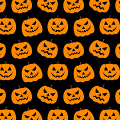 Halloween party trendy seamless pattern. Happy halloween. Can be used for fabrics, wallpapers, textiles, wrapping. Vector illustration
