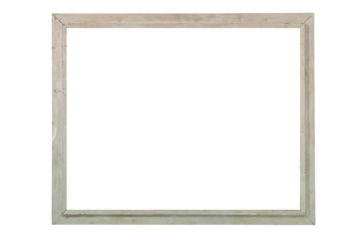 Empty wood frame picture in PNG isolated on transparent background