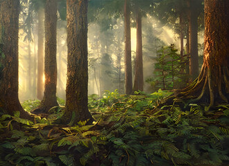 Leaf Forest Fall Landscape Foliage Foggy Mist Sun Nature Woods Sunlight Path Leaves Morning Tree Woodland Autumn Misty Green Light Wood Summer Park Trees Fog