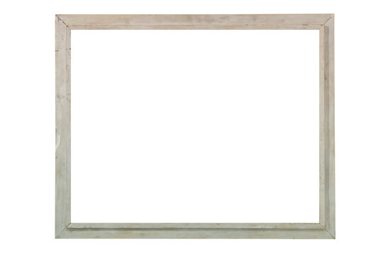 Empty wood frame picture in PNG isolated on transparent background