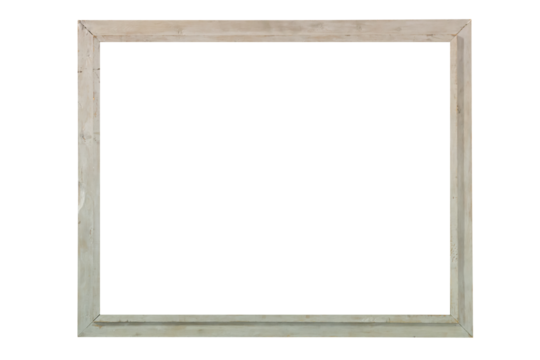 Empty wood frame picture in PNG isolated on transparent background