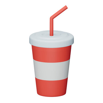 Soft drink disposable 3d rendering isometric icon.