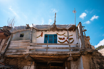 Balcony With Drying Chilies, Ayazini Turkiye