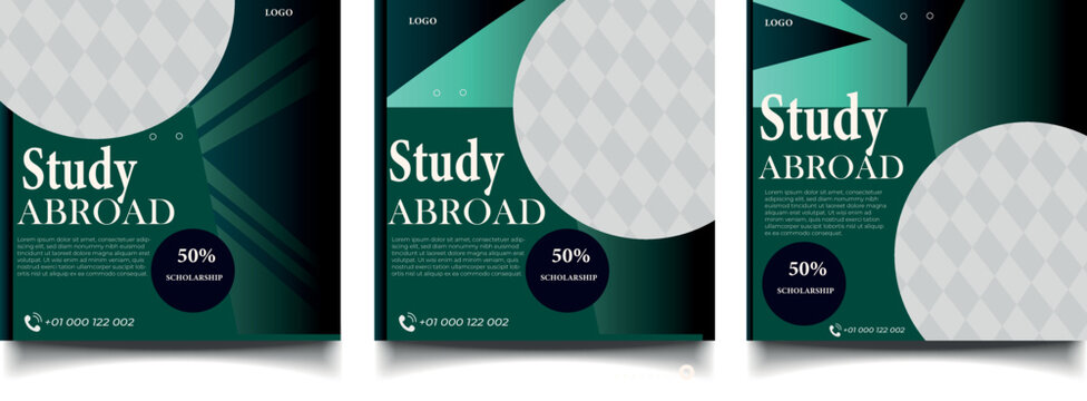 Study Abroad And Higher Education Facebook Or Instagram Social Media Post Amp Web Banner Design