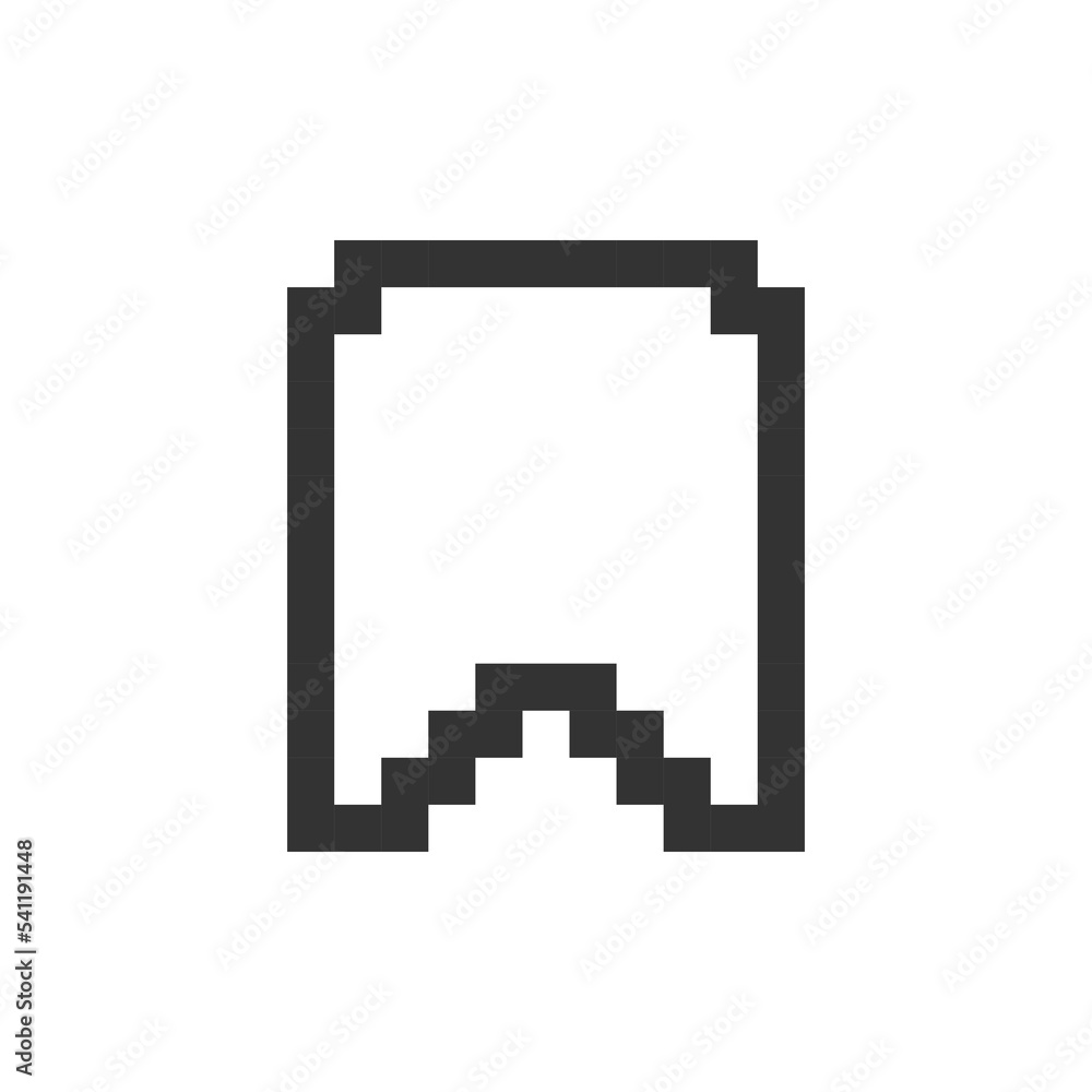 Poster add bookmark pixelated ui icon. saving webpage. reading list. ebook reader. highlighting. editable 8