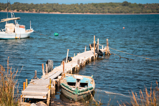 Small Fishing Pier & Boat, Ayvalik Turkiye
