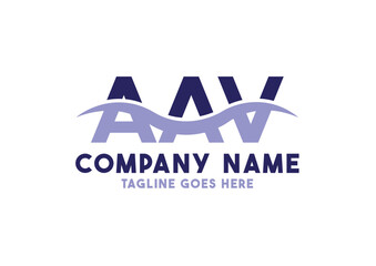 Letter AAV logo design vector template, AAV logo