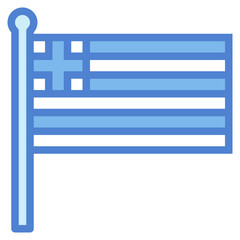 flag two tone icon style