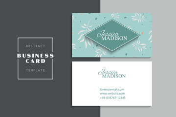 Vector abstract creative business cards (back and front set template)