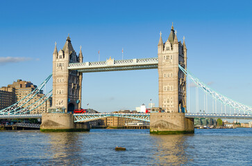 Fototapeta na wymiar Tower Bridge over the Thames, London, UK