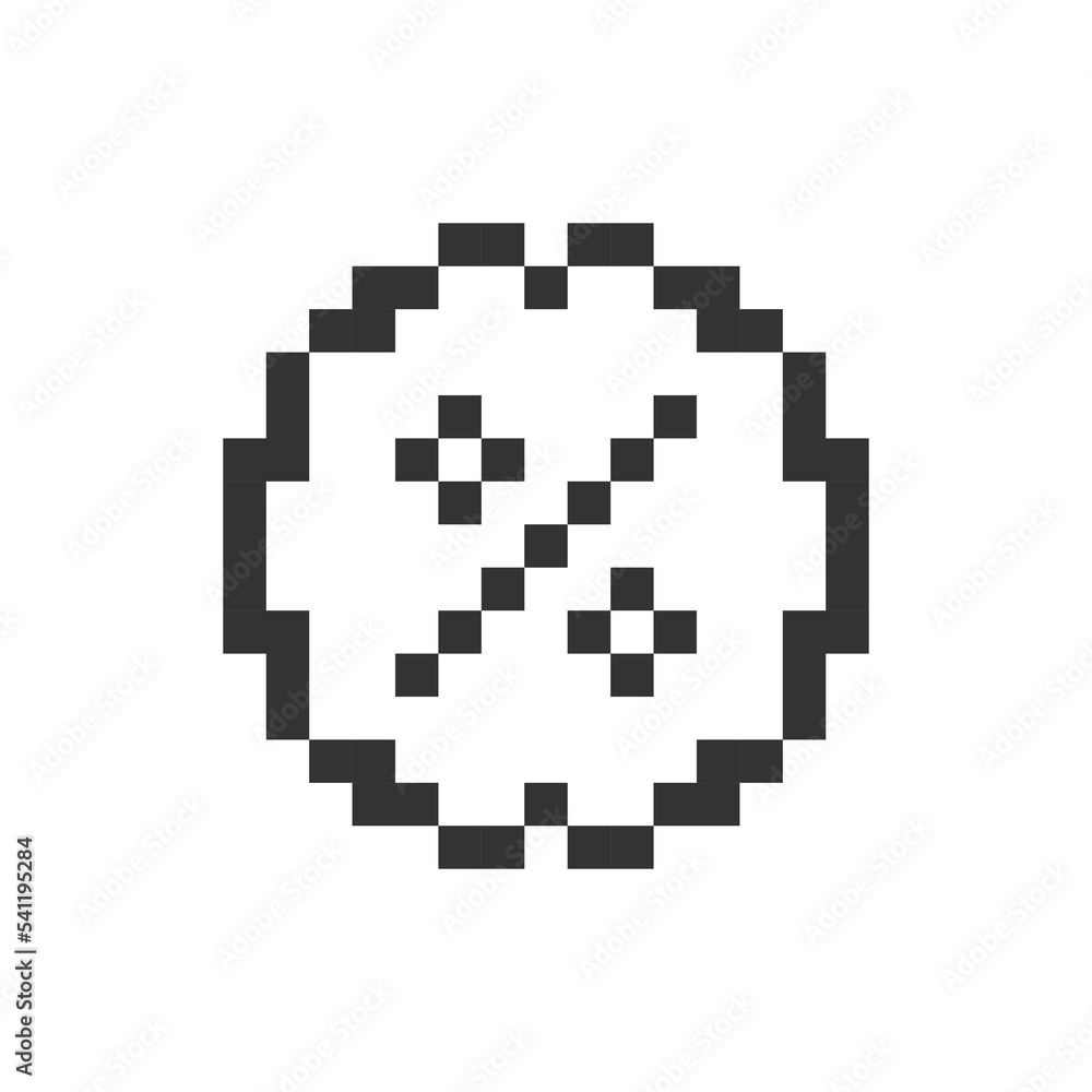 Poster sale pixelated ui icon. store discount. price deduction. percentage. special offer. editable 8bit gr