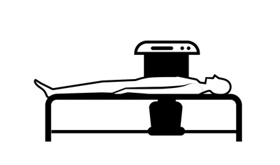 Dexa scan osteoporosis icon lines