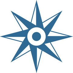 Sea Wind rose star symbol