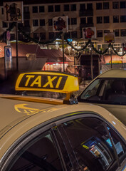 Taxi in einer Großstadt