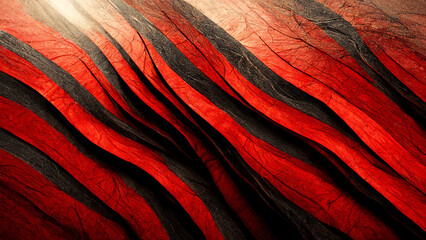 Red, Black & White, Artful abstract 3d Background 