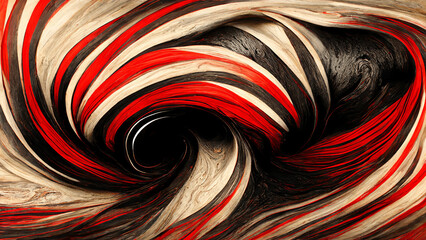Red, Black & White, Artful abstract 3d Background 