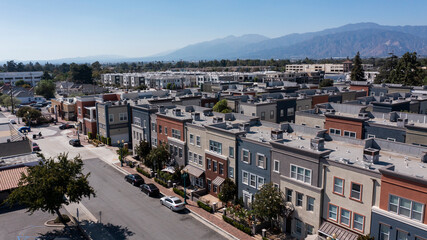 Daytime view of downtown Covina, California, USA. - obrazy, fototapety, plakaty
