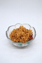 Pondok Cabe Ilir, Tangerang, Indonesia – October 05, 2022: Sauteed Udang Rebon Or Acetes Americanus Is Ready To Eat, Very Suitable To Eat With Warm Rice. With Selected Focus.