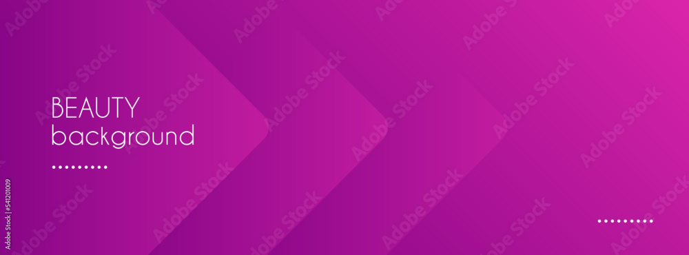 Wall mural abstract vector long banner. minimal magenta background with arrows. facebook cover, social media he