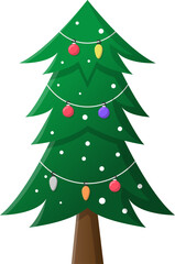 Gradient Christmas Tree Illustration