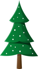 Gradient Christmas Tree Illustration