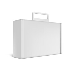3D White Cardboard Package Box With Handle